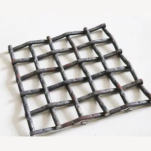 Iron Wire Mesh 65mn Crimped Woven Metal Wire Mesh Hooked Crusher Stone Rock Gold Mine Quarry Screen Vibrating Sieve Mesh thumbnail-3