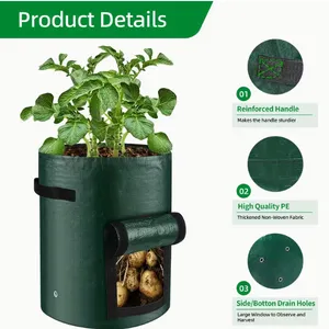 Ventilated Potato Grow Bags Garden Pots Planting Bags for Vegetable Carrot Potato Onion Home Decoration thumbnail-5