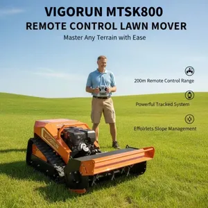 MTSK800 Self-Propelled RC Flail Lawn Mower 420cc Gasoline Engine 200m Remote Range RC Tool Carrier for Farm thumbnail-1