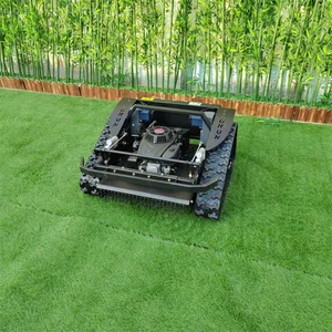 Industrial Petrol Cordless 0~6km/h Radio Control Electric Slope Mower With Rubber Track thumbnail-4