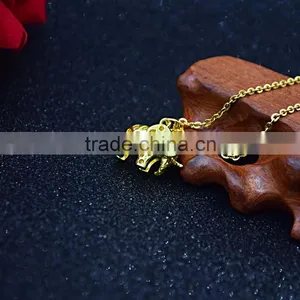 Wholesale Indonesian Market Elephant Stainless Steel Gold Jewellery Pendant Necklaces Supplier's Choice thumbnail-5