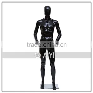 Black Glossy Male Jewelry Mannequins For Designing Clothes thumbnail-1