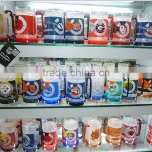 16oz BPA Free Plastic Double Wall Ice Mug Freezer Beer Mug thumbnail-4