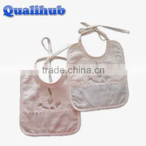 100%cotton Terry Baby Bibs With Embroidery Logo thumbnail-1