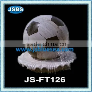 Small Hand Carved Marble Football Water Falling Fountain thumbnail-1