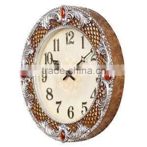 48cm Jewelry Amber Resin Luxury Wall Clock Women thumbnail-2