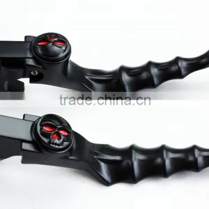 BJ-LS241-023 Hot Sale Billet Aluminum Chrome Skull Scooter Motorsport Brake Lever thumbnail-5