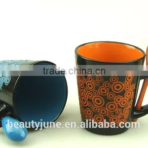 White Ceramic Mugs Personalised Mugs With Spoon for Christmas Best Selling Products thumbnail-4