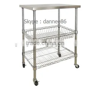 Commercial Utility Cart L 34" x W 18" x H 34.5" thumbnail-3