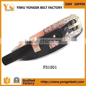 Rhinestone Buckle Double Ring Women Belt Latest Tops Designs Girls Belt thumbnail-2