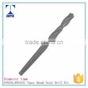 DIN345, Tools Drill Bit, HSS 4341 Black Finished, Dia 11mm, Hss Taper Shanks Twist Drill thumbnail-1