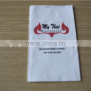 White 2-Ply 1/8 Fold Color Logo Printed Paper Dinner Napkin, 17" Length x 15" Width (Case of 20,150Per Pack) thumbnail-1