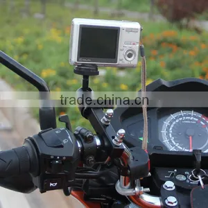 New High Quality Metal Universal Car DVR Digital Camera Sports DV Recorder Bike Motor Scooter Mount Car Rearview Mirror Holder thumbnail-5