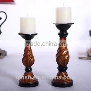 2015 Latest Wholesale A Pair of Traditional Columnar Type ,European and American Retroresin Antique Candle Holders thumbnail-6