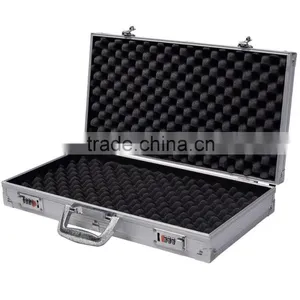 18.5" Aluminum Framed Locking Gun Pistol HandGun Lock Box Hard Storage Carry Case thumbnail-3