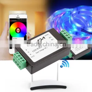 DC5-24V Smart LED Dimmer Light Controller WiFi APP Controlled Wireless Receiver Output 5 Routes PWM Data for RGBW LED Strips thumbnail-1
