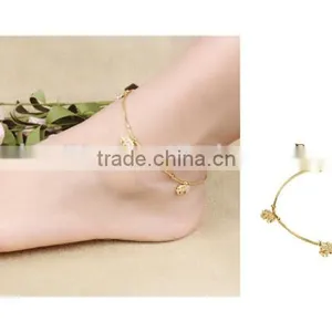 2016 Latest Style Stainless Steel Elephant Hair Gold Anklet thumbnail-3