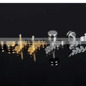 Fashion Hot Sale Wholesale Design 2016 Stainless Steel Leaf Earring thumbnail-3