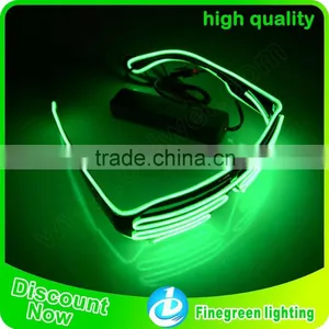 EL Neon Light Wire Sunglasses Lime Green thumbnail-1
