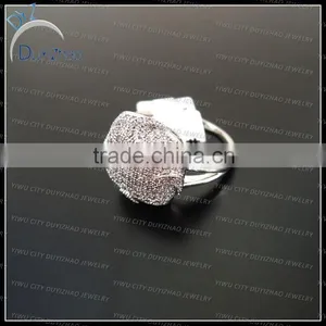 Factory Price Plated 18k White Gold Ladies cz Rings thumbnail-1