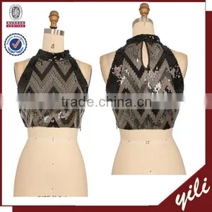 Latest Sequin Belly Dance Sofia the First Adult Costume Tops China thumbnail-1