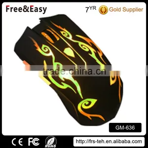 Customed Logo High Quality LED Lighted Optical Wired Gaming Mouse thumbnail-1