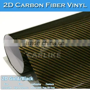 SINO CAR STICKER Glossy Black Car Wrap Film 2D Carbon Fiber Paper Roll thumbnail-6