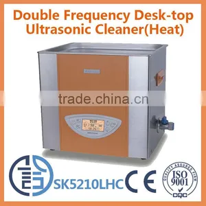 Double Frequency Automatic Ultrasonic Cleaner With Heating SK5210LHC 10L thumbnail-1