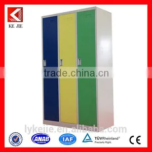 Luoyang Steel Lockers kd Steel Wardrobe Three Door Locker 3 Tier Environmental Stainless Steel Locker thumbnail-1