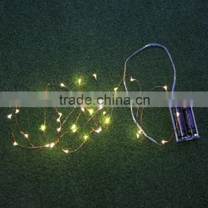 2m Yellow 20 Bulbs Battery Operated LED String Lights thumbnail-1