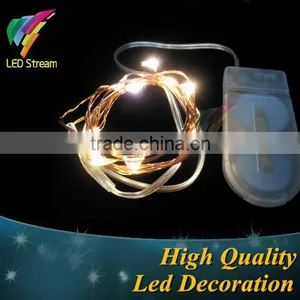 Button Cell Battery Powered 10 LED Copper Wire Mini Fairy String Lights For Holiday Christmas Wedding Party 9 Colors thumbnail-2