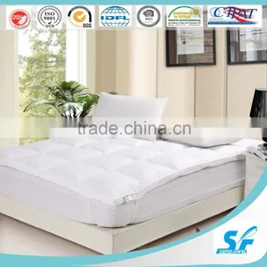 Washable Microfiber Fill Mattress Topper With Elastic thumbnail-1
