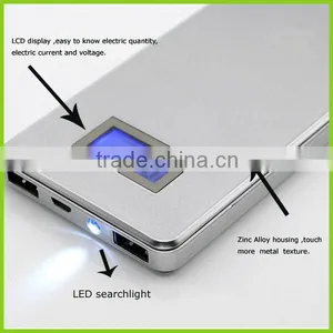High Quality Metal Cover Dual Ports LCD Display Power Bank 6000mah thumbnail-2