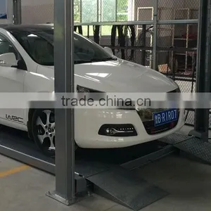 3600KG Car Garage Hydraulic 4 Post Car Parking Lift, Mechanical Car Parking System, Multilevel Car Parking Solutions thumbnail-1