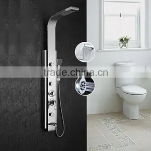 Bathroom Fittings Luxury Mirror Finish 304 Stainless Steel Set Column Shower Panel Y-014 thumbnail-2