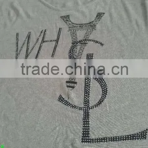 Printing WHYSL Letter and Hot Drilling Technology of Girl Sweater 9976# thumbnail-1