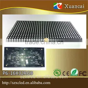 P6-16x32RGB (9.6X19.2CM) Indoor Indoor P6 (3IN1) Full Color SMD Unit Board 8 Scanning 75 HUB P6 Led Display Module thumbnail-1