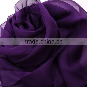100% Silk Pure Color Long Silk Scarves thumbnail-3