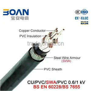 Cu PVC Swa PVC 1.5mm2 Control Cable 0.6/1Kv thumbnail-1
