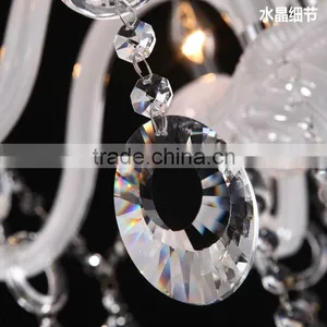 Replica White Crystal Chandelier Lighting Glass Lamp Shade Fabric thumbnail-5