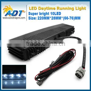 ADT 2 Pcs Car Daytime Running Light 10 LED DRL Daylight Kit Super White Head Lamp thumbnail-2