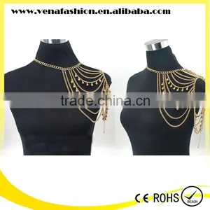 Pearl Sex Body Chain Jewelry for Women, Shoulder Body Chain thumbnail-5