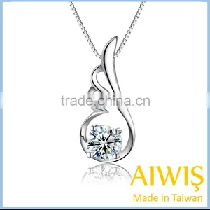 New Design High Quality 925 Silver Angel Wings Pendant Necklace Gifts thumbnail-1