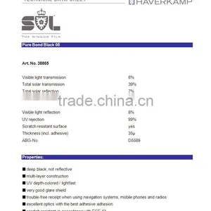 SL Automotive Film - Pure Bond Black 05 Car Solar Protection Film thumbnail-2