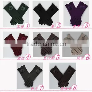 Wholesale Comfortable Winter Girls Rabbit Fur Balls Cuff Thick Wool Gloves thumbnail-6