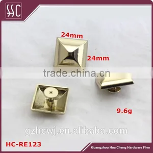 Gold Metal Square Rivets for Handbag in Guangzhou thumbnail-1