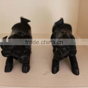 Natural Rock Black Obsidian Crystal Carving Cattle thumbnail-1