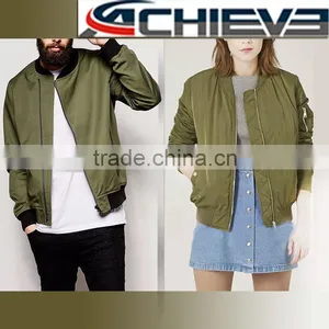 Wholesale Mens Custom Bomber Jackets With Leather thumbnail-2