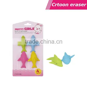 Blister Card 3D Cartoon Dolphin Shaped Eraser thumbnail-1
