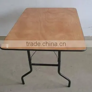 Outdoor Rectangle Wooden Folding Table thumbnail-1